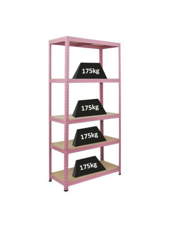 Schwerlastregal PINK LADY | HxBxT 180x90x40cm| Fachlast 175kg | 5 Ebenen | Pink