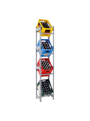 Getränkekistenregal HIGH BIG CAMEL | HxBxT 200x40x30cm | Grau